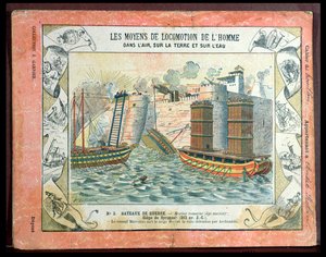 Cover of school exercise book illustrating the siege of Syracuse by the Romans under the consul Marcus Claudius Marcellus in 212 BC by E. Letellier